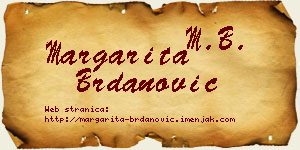 Margarita Brdanović vizit kartica